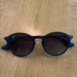 Authentic Black Circle Frame Ray Ban Sunglasses